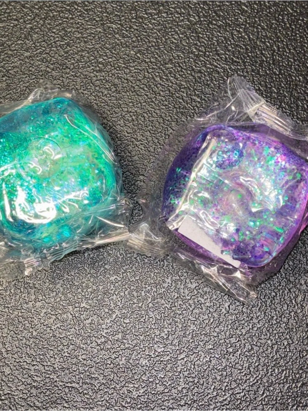 Sparkling Teal and Purple Glitter Bath Bomb Duo